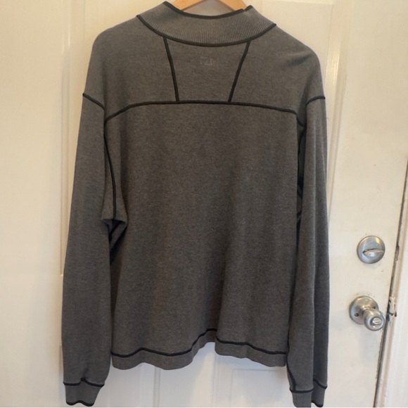 Cutter and Buck Men's Charcoal Zip-Up Sweater - Picture 7 of 8